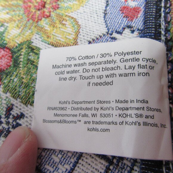 NEW! Blossoms & Blooms Tapestry-Style Easter Table Runner - Picture 7 of 7